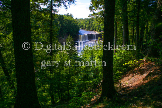 Tahquamenon Falls through the thick of the forest, digital Tahquamenon falls