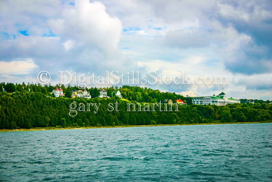 View of the Grand Hotel Across Lake Huron, digital Mackinac Island