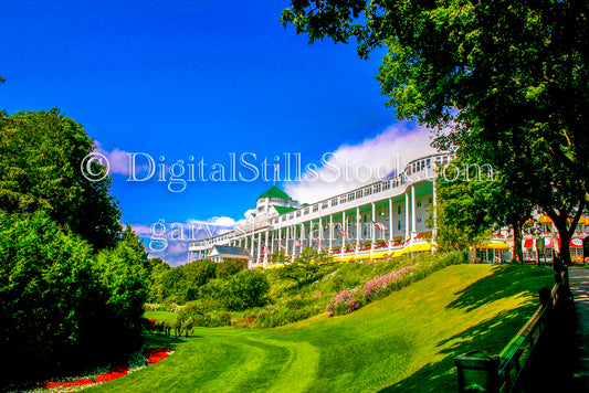 Walking on the Lawn of the Grand Hotel, digital Mackinac  island