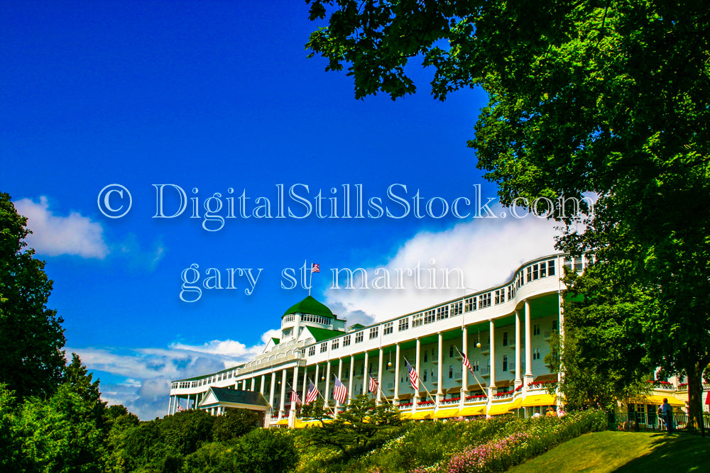 Long View of the Front of the Grand Hotel, digital Mackinac Island