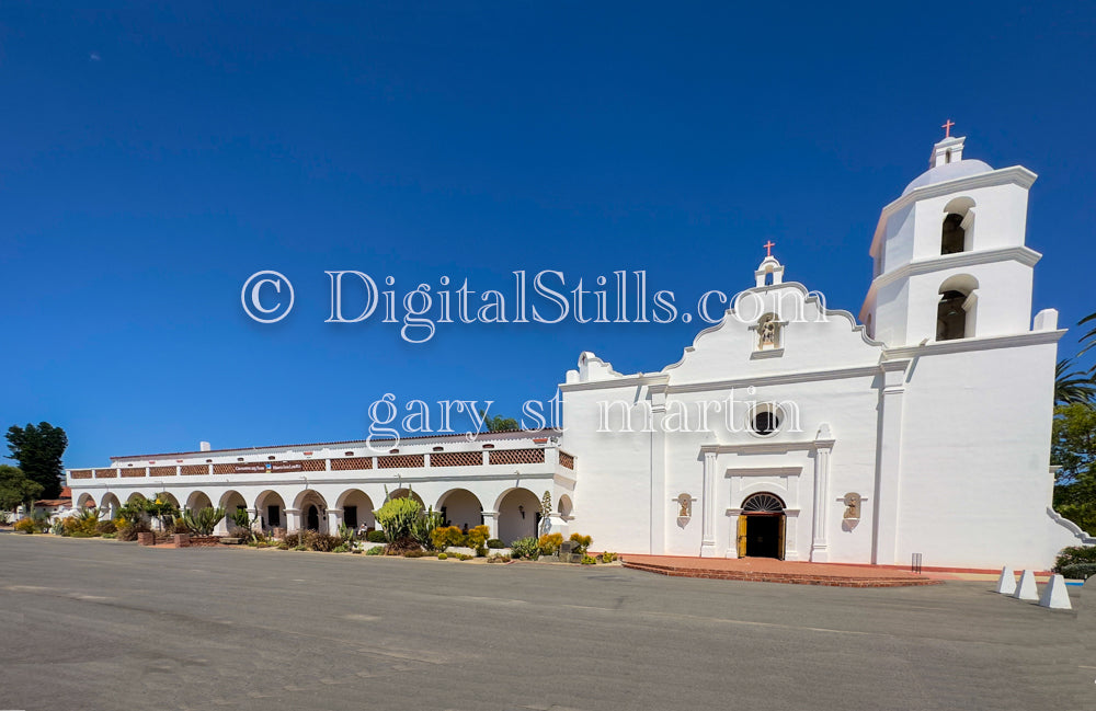 Wide Angle Of Church Building, Mission San Luis Rey