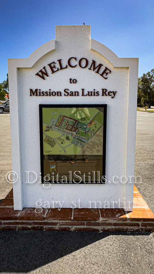 Welcome Sign, Mission San Luis Rey