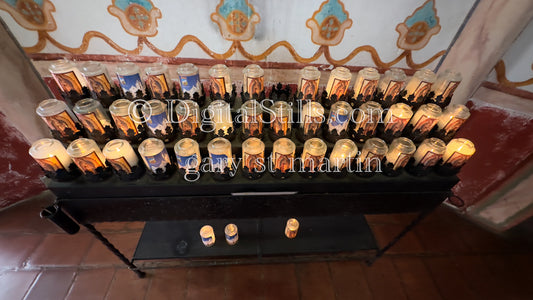 Top Angle of Candle Lights, House Of Church, Mission San Luis Rey