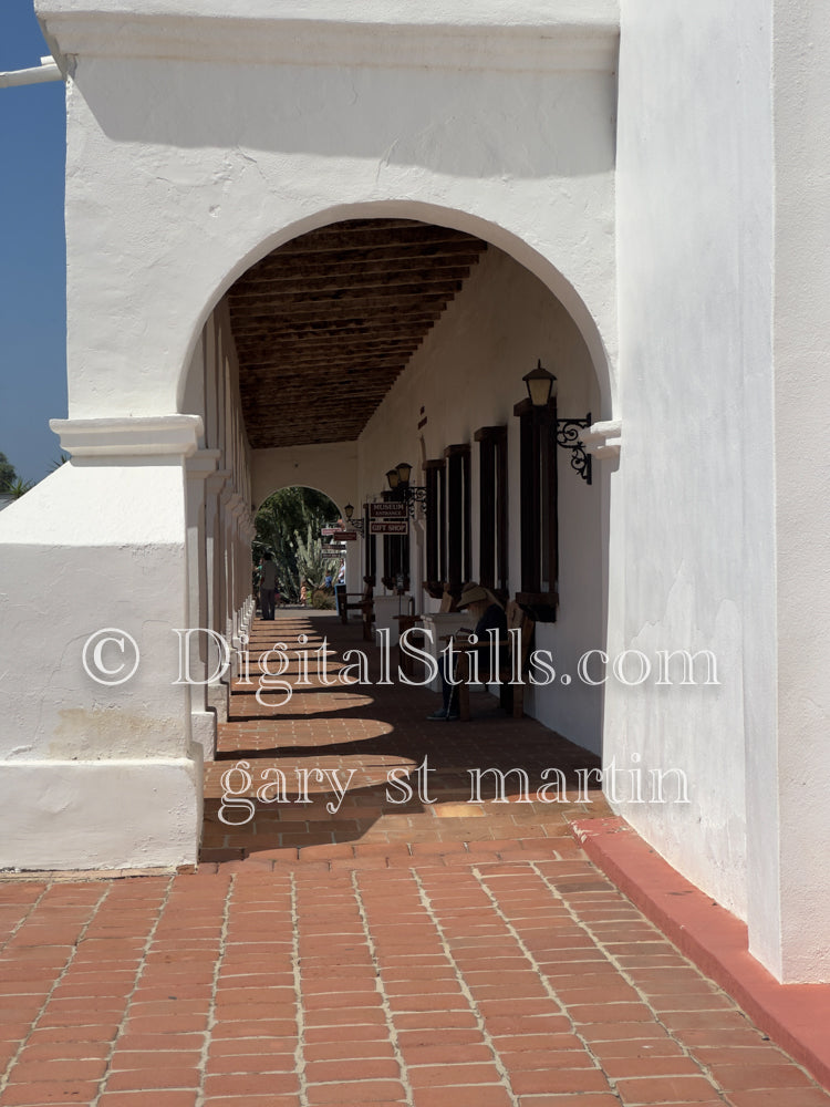 Hallway windows, Mission San Luis Rey