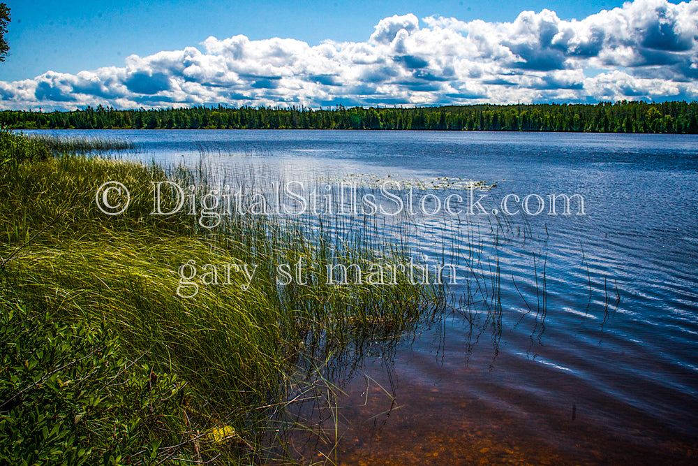 Big Puffy Clouds over the Lake, digital Grand Marais