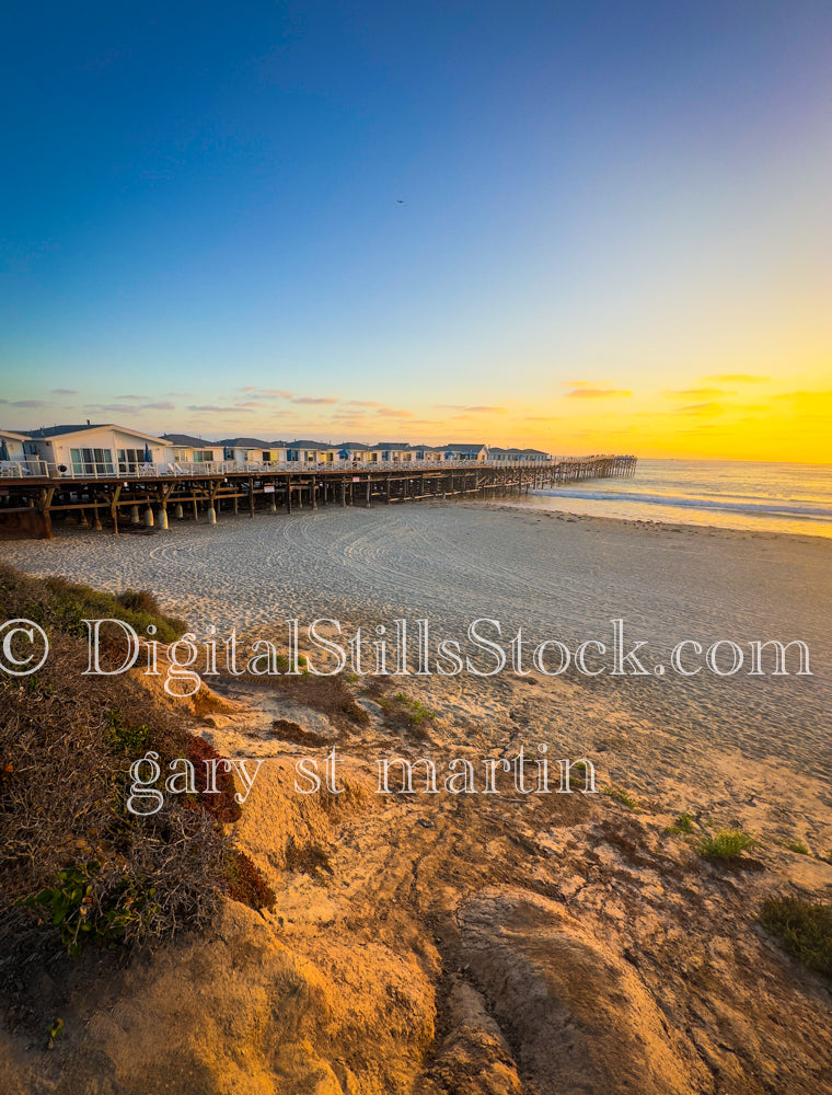 Portrait of the Pacific Beach Pier, digital pacific beach pier