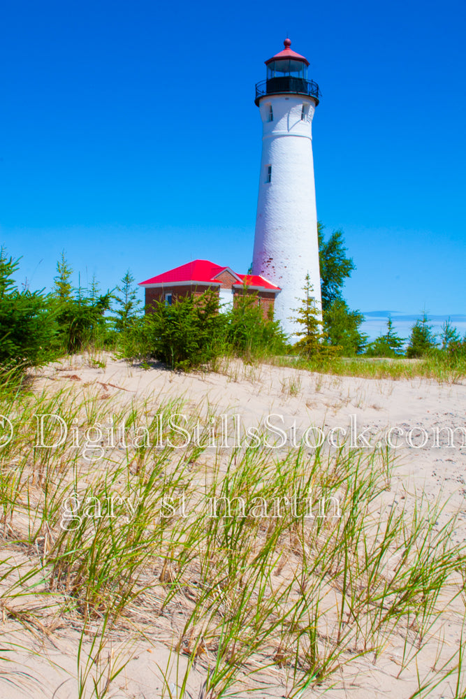 Portrait of the Crisp Point Lighthouse, digital Crisp Point