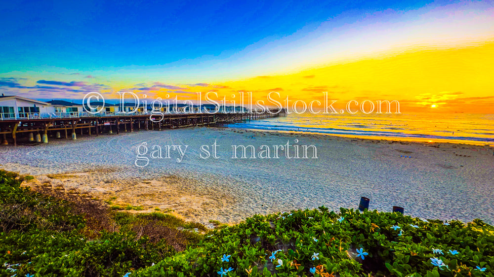 Vibrant Sky View at the Pacific Beach Pier, digital pacific beach pier