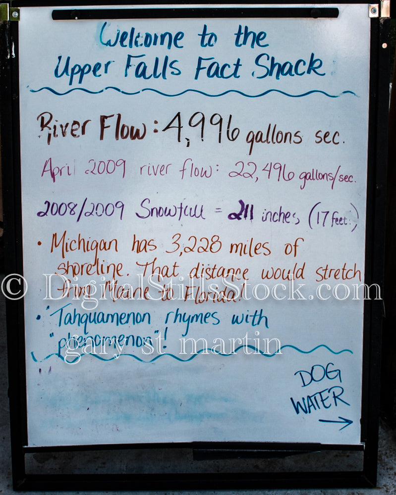 Upper falls Fact Shack, digital Tahquamenon falls