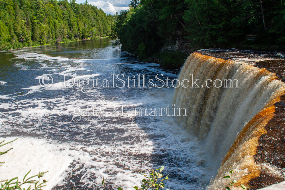 Tahquamenon falls flowing below, digital Tahquamenon Falls