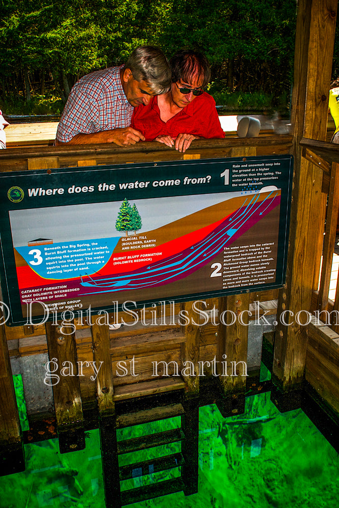 Denise and Bob looking at the water, Springs, digital Big Springs