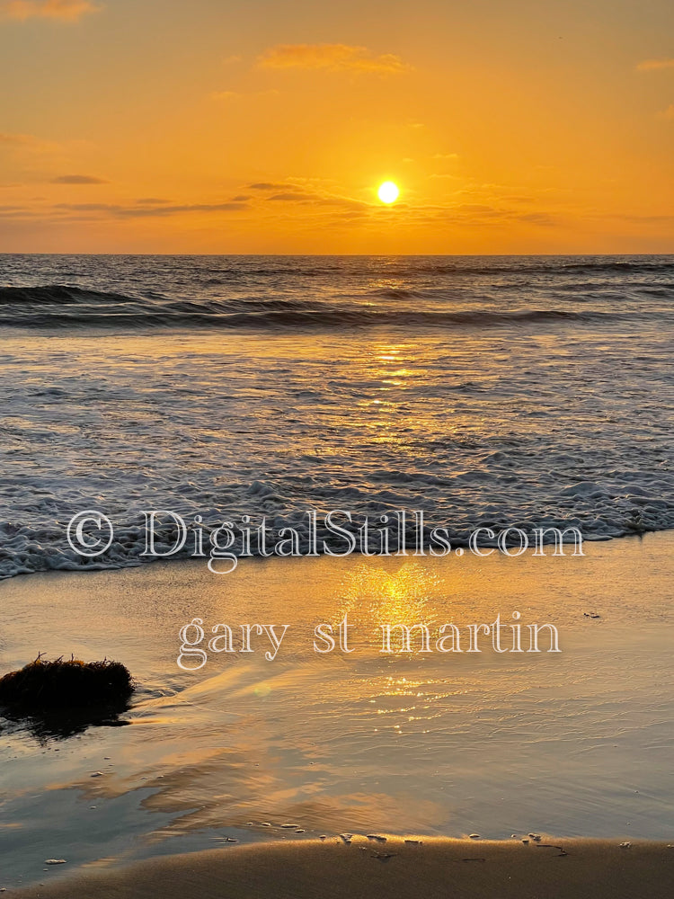 Gilded sea, digital sunset