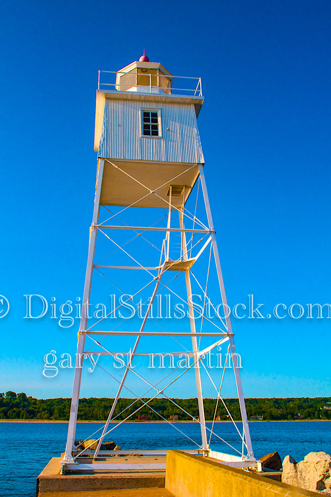 Portrait of the Grand Marais Lighthouse, digital Grand Marais