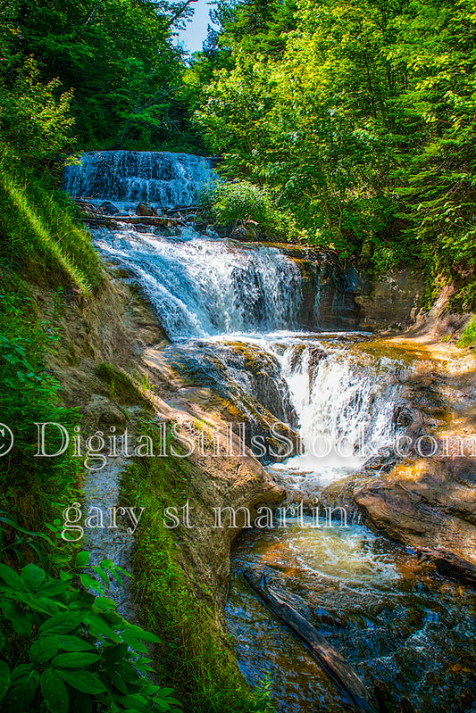 Portrait view of Sable Falls, digital Grand Marais