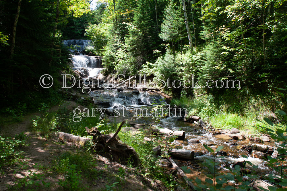 View of Sable Falls, digital Grand Marais