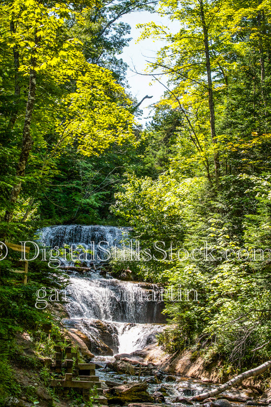 Sable Falls Surrounded by Trees, digital Grand Marais