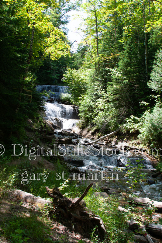 Sable Falls in the Forest, digital Grand Marais