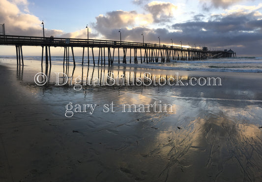 Wide View of the Pastel Sky - Imperial Beach Pier, digital imperial beach pier