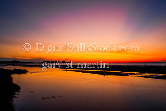 View of the lake during sunset, digital Grand MArais