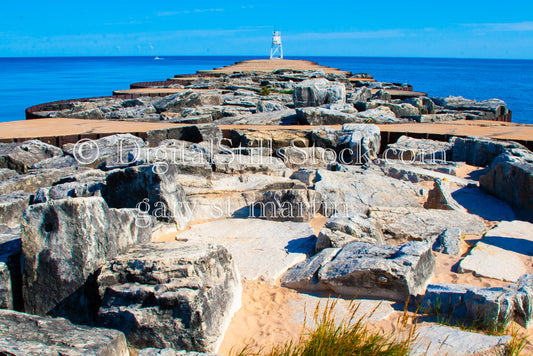 Looking down the Lighthouse Dock, digital Grand Marais