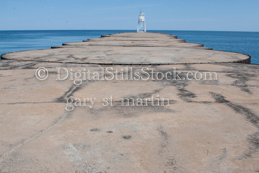 Grand Marais Lighthouse on the end of the Pier, digital Grand MArais