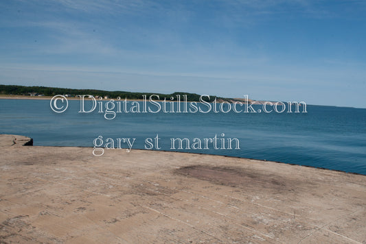 Looking at the water from the dock, digital Grand Marais