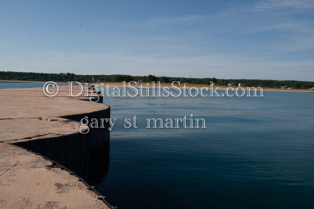 Along the edge of the dock, digital Grand Marais