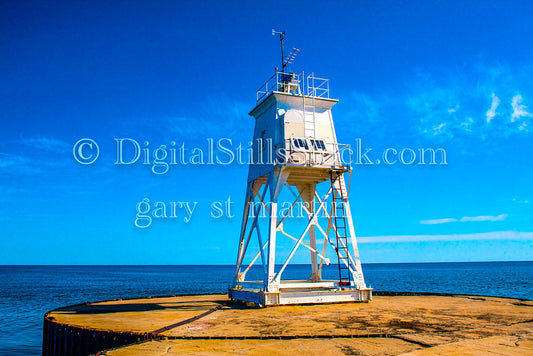 Grand Marais Lighthouse standing in the Sun, digital Grand Marais