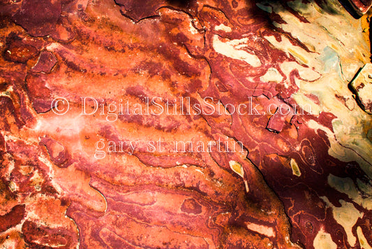 Closeup of patterns in the red rocks, digital Grand MArais