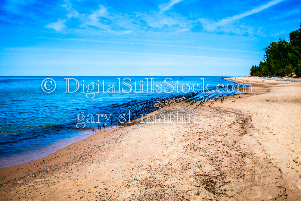 View of Shipwreck on the shore, digital Grand Marais