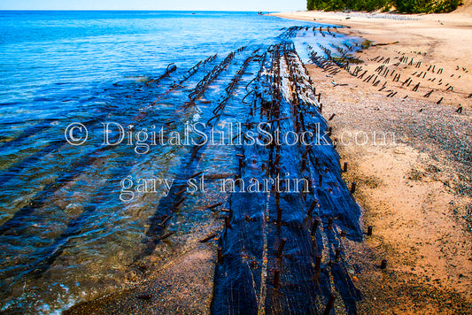 Close up of the nails in the shipwreck, digital Grand Marais