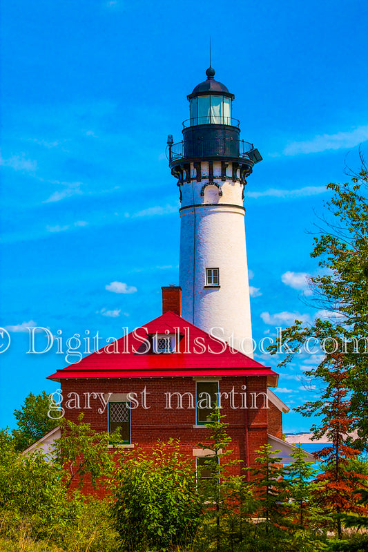 The Top of Sable Lighthouse, digital grand Marais