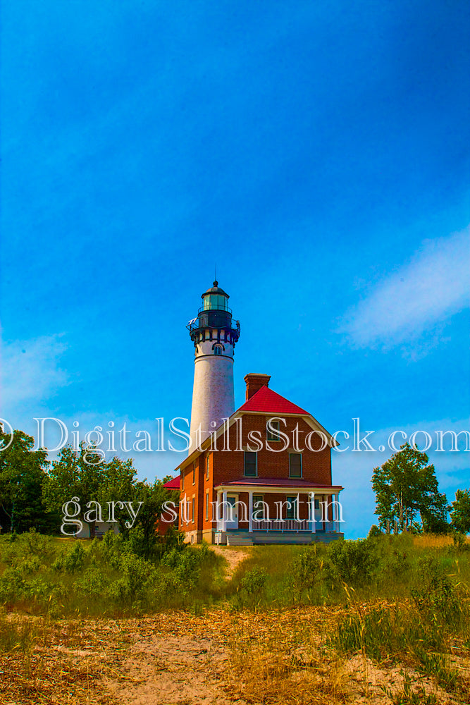 Looking at the Sable lighthouse from Afar , digital Grand mArais
