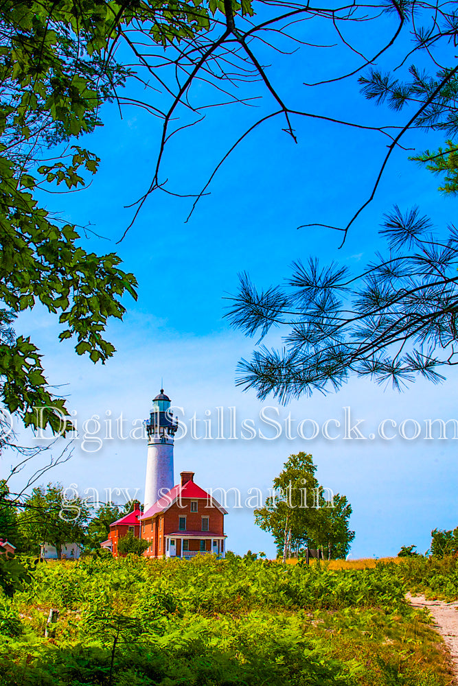 Looking at Sable Lighthouse from Afar, digital Grand Marais