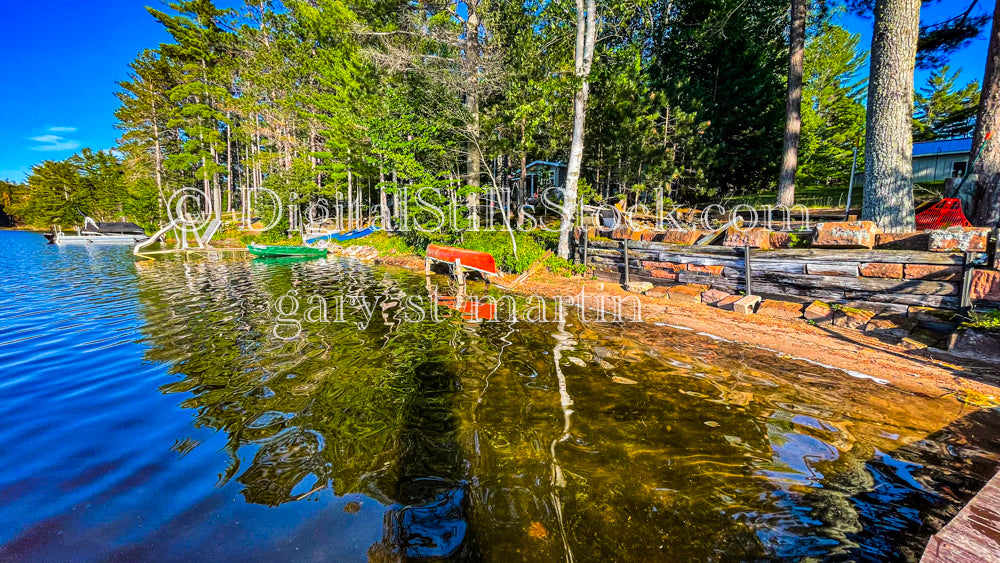 Looking at the shore at Lost Lake,digital Munising