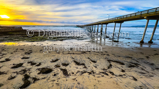 Patterns in the Sand - Ocean Beach Pier, digital Ocean beach pier