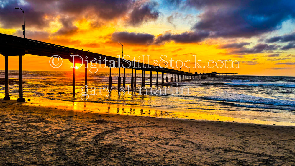 A Painted Sky - Mission Beach Pier, digital mission beach pier