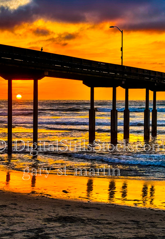 Seeing the Shadows - Mission Beach Pier, digital mission beach pier