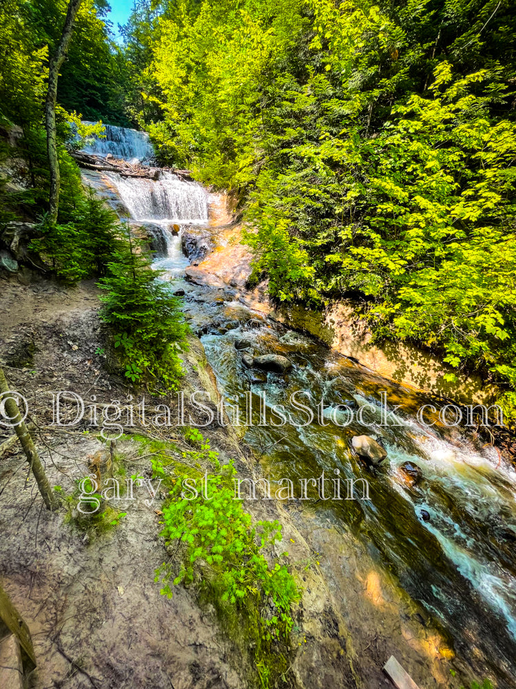 Wide view of Sable Falls, digital Grand MArais