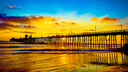 Golden Sky - Oceanside Pier, digital oceanside pier