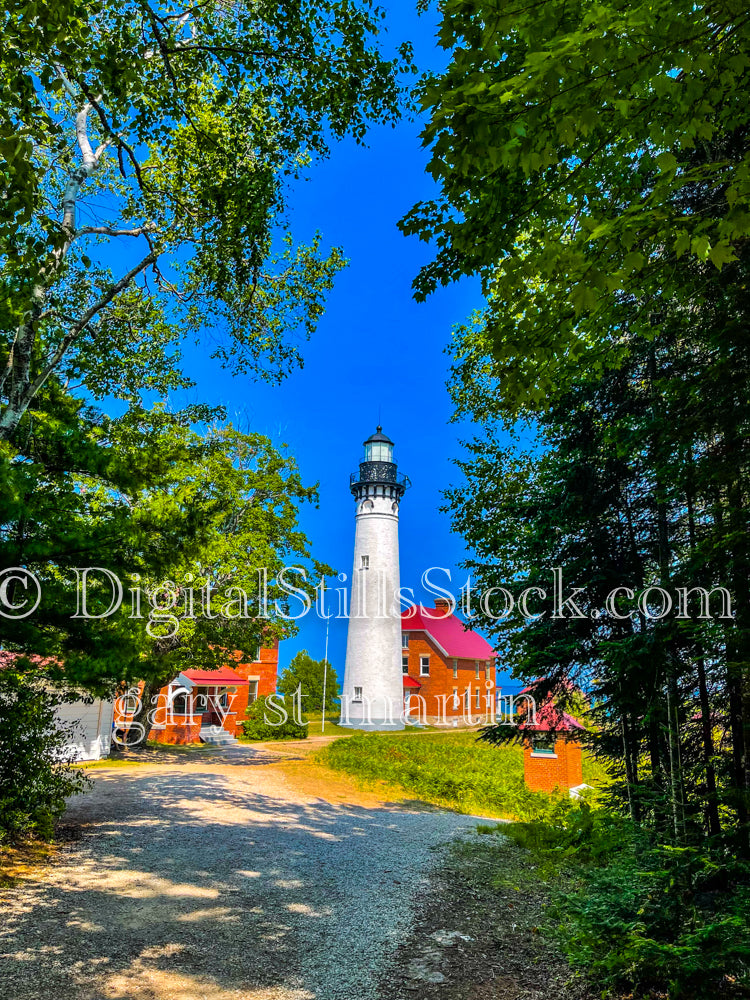 Portrait of the pathway to Sable Lighthouse, digital Grand Marais