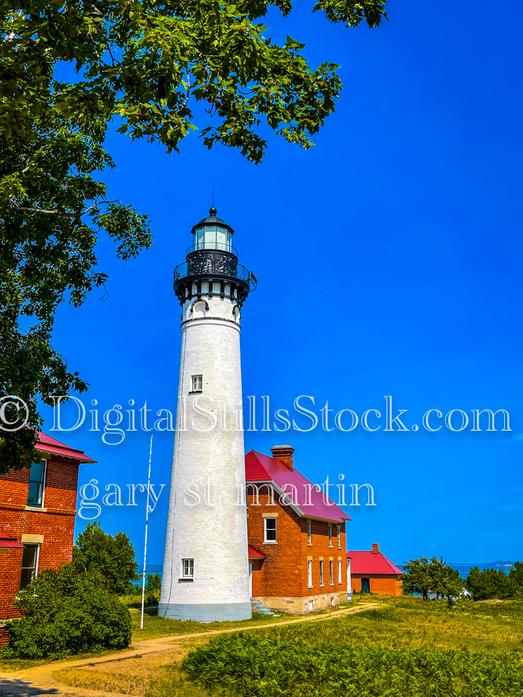 View of the path along the Sable Lighthouse, digital Grand Marais 