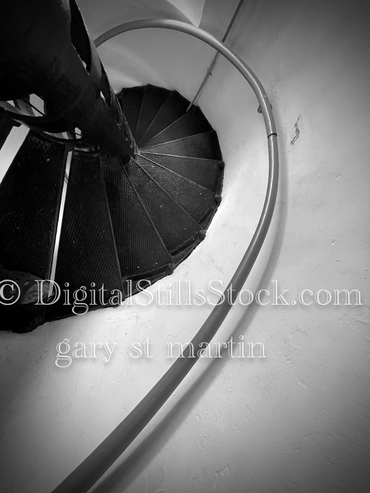 The Twisting Handrail in the Crisp Point Lighthouse, digital Crisp Point