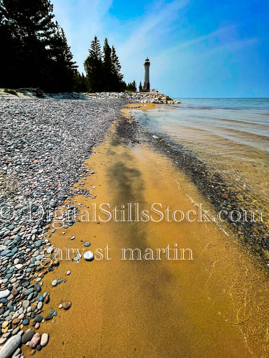 Walking along the shore towards the Lighthouse, digital Crisp Point