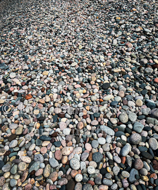 Close up of different colored rocks, digital Crisp Point