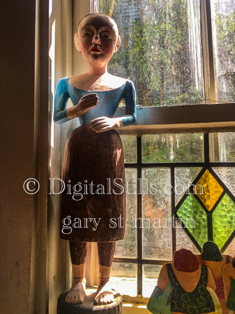 Wooden Female Figurine, New Orleans, Digital