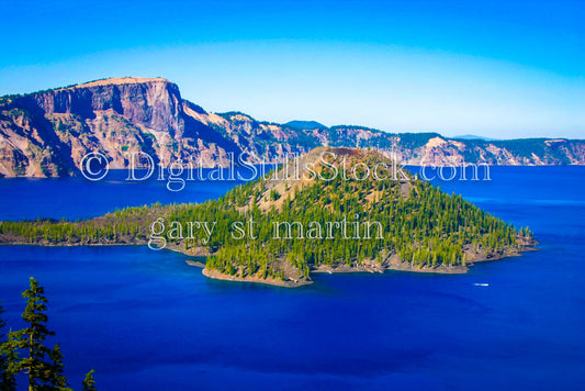 Close Up Wizard Island, Crater Lake, Digital, Oregon