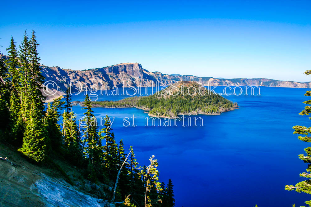 Vast Blue Water, Wizard Island Adjacent, Crater Lake, Digital, Oregon