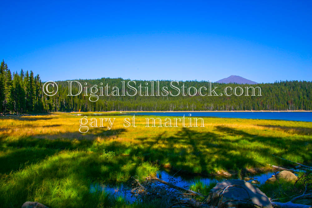 South Sister from a Lake View, Three Sisters, Digital, Oregon