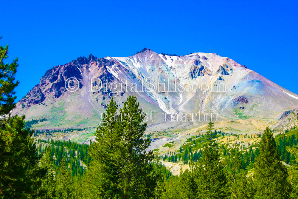 Multi Color Mt Lassen, CA, Digital, California, Lassen